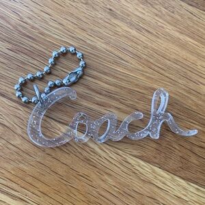Coach Poppy Script Sparkle Hang Tag